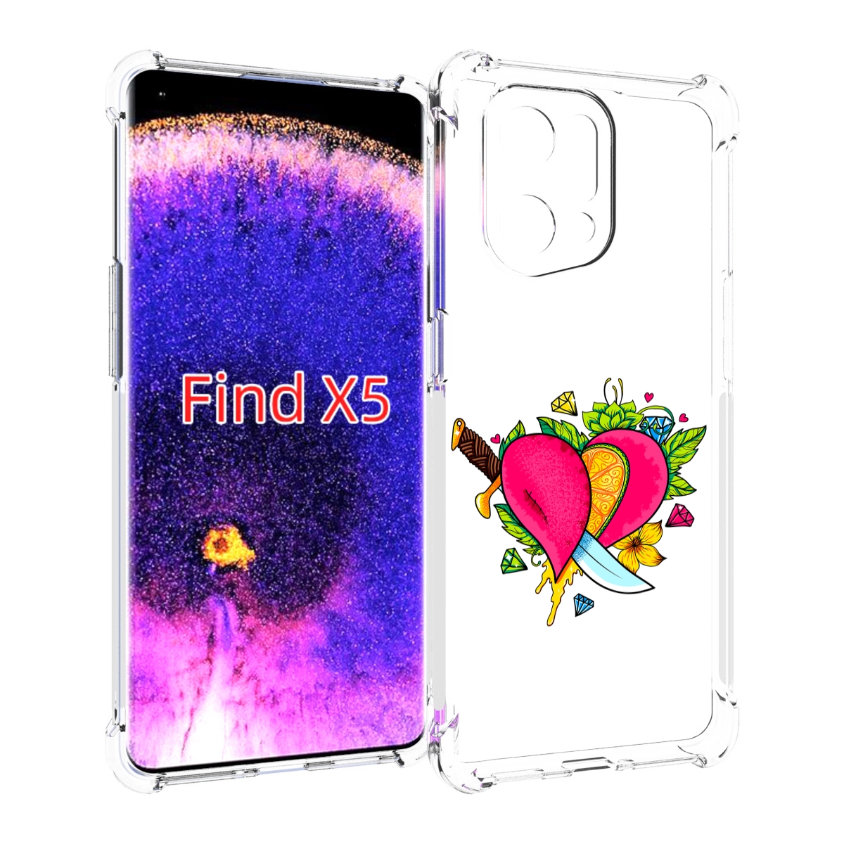 

Чехол MyPads Фруктовое сердце для Oppo Find X5, Прозрачный, Tocco