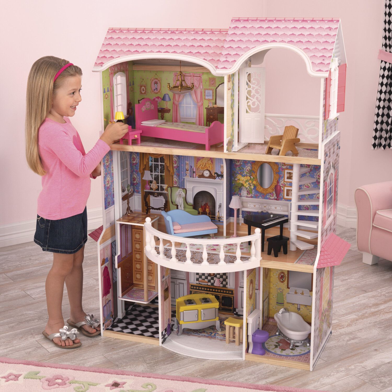 

Домик KidKraft для Barbie Магнолия с мебелью, Разноцветный, Магнолия