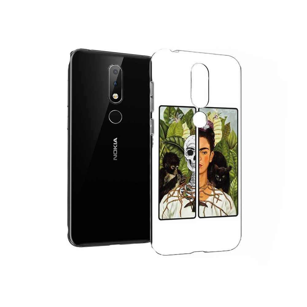 

Чехол MyPads Tocco для Nokia X6 сдвоенная картинка девушка скелет (PT115295.99.595), Прозрачный, Tocco