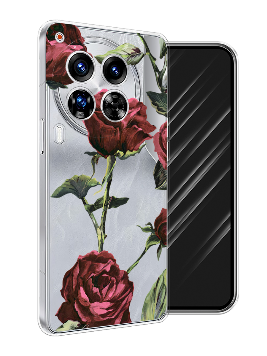 

Чехол Awog на Tecno Camon 30 Premier "Бордовые розы фон", Бордовый, 305450-1