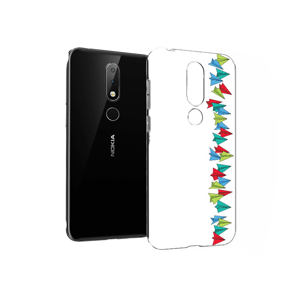 

Чехол MyPads Tocco для Nokia X6 самолетики из листочков (PT115295.99.593), Прозрачный, Tocco