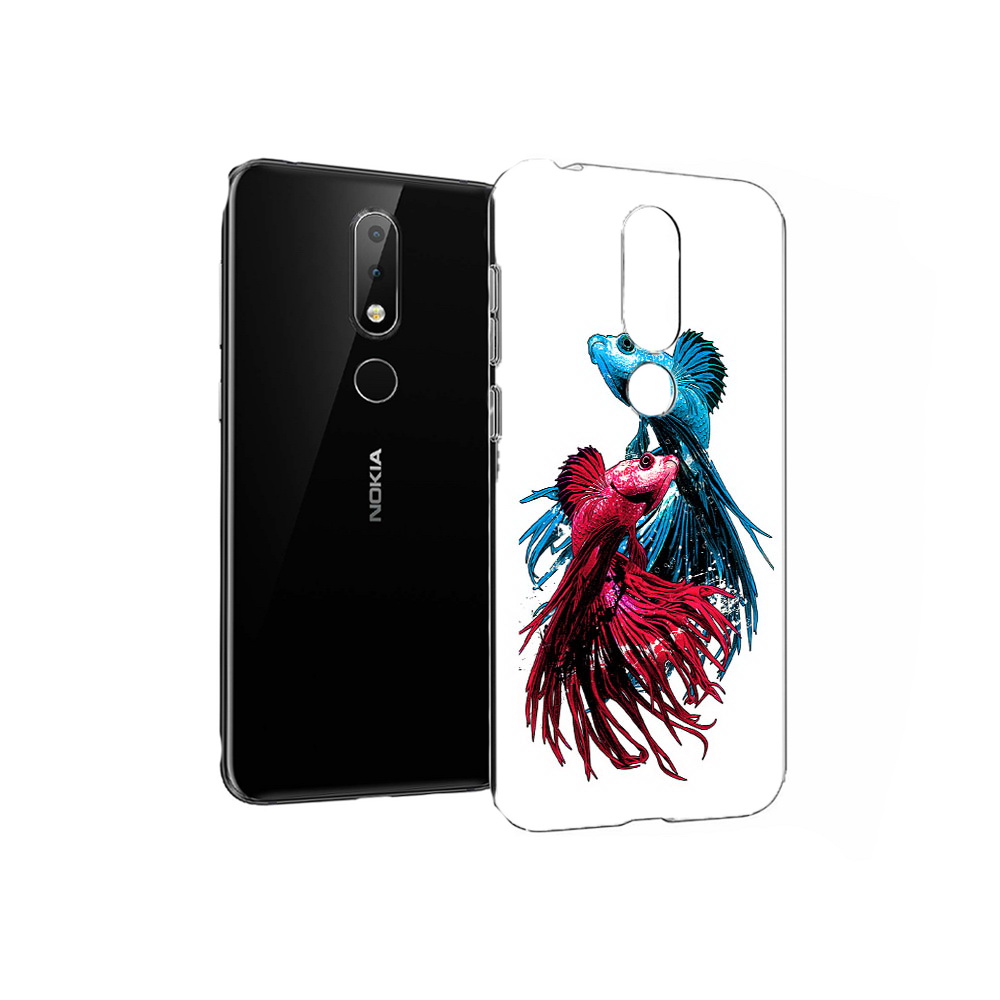 

Чехол MyPads Tocco для Nokia X6 рыбы петушки (PT115295.99.592), Прозрачный, Tocco