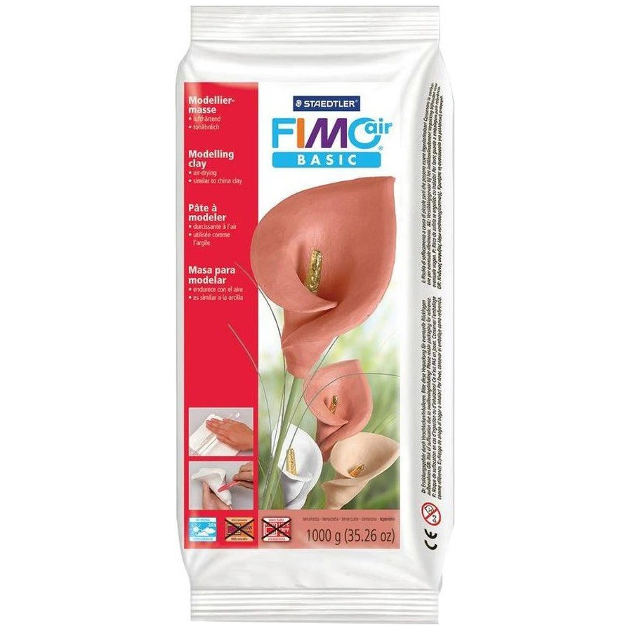 

FIMOair Basic самоотвердевающая натуральная глина, 1000гр, цв.терракота, Коричневый
