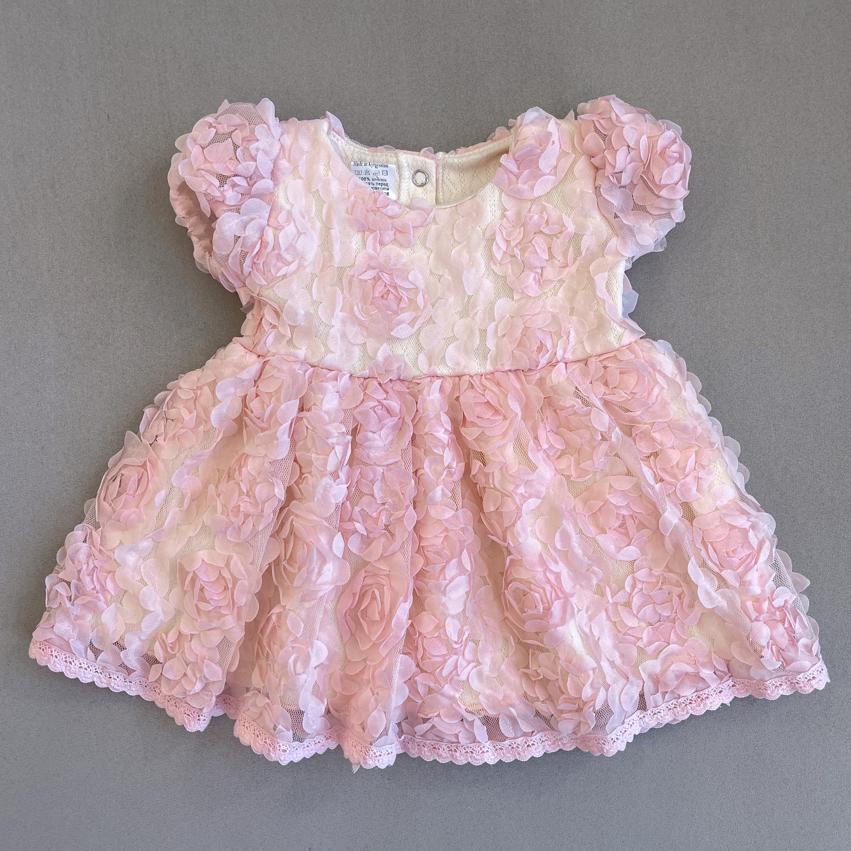 Платье детское Clariss Пышные розочки, розовый, 68