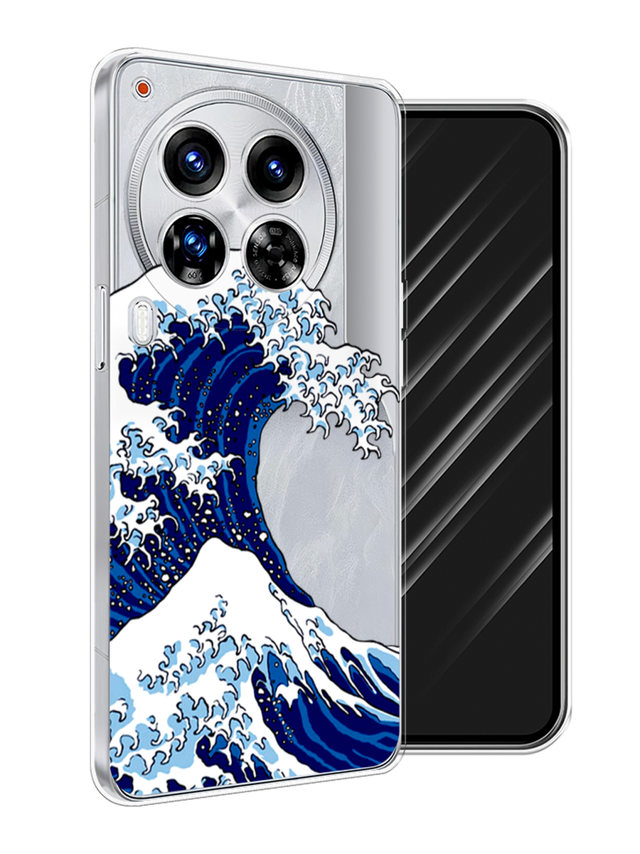 

Чехол Awog на Tecno Camon 30 Premier "Волна в Канагаве", Синий;белый, 305450-1