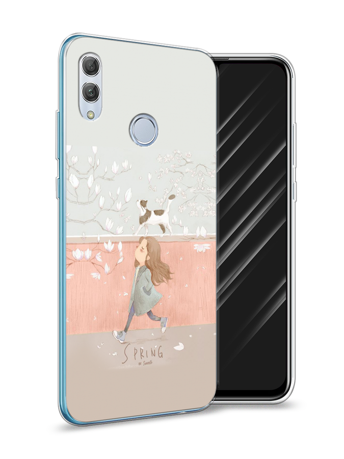 

Чехол Awog на Honor 10 Lite "Девочка-весна", Серый, 67550-7