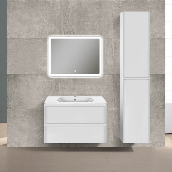

Мебель для ванной Vincea Vico 80 подвесная G.White VMC-2V800GW+VCB-2VP800W+VLM-2A800