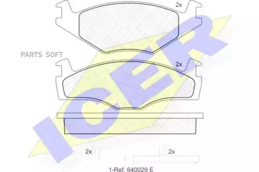 

Колодки Передние Vw G2/G3/B2 B3 1.6 Icer 180460 Icer арт. 180460