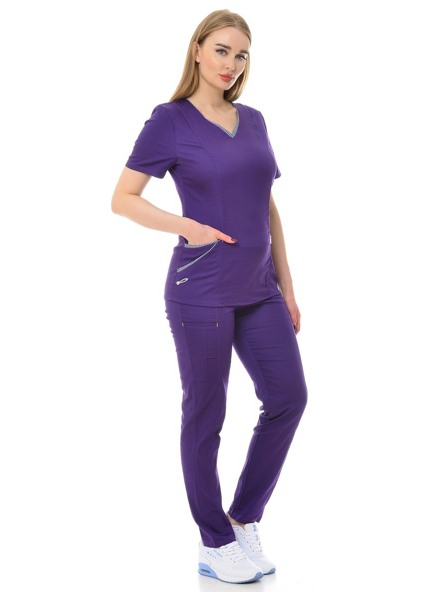 фото Костюм медицинский женский medicalwear сантана 117 фиолетовый 52 ru