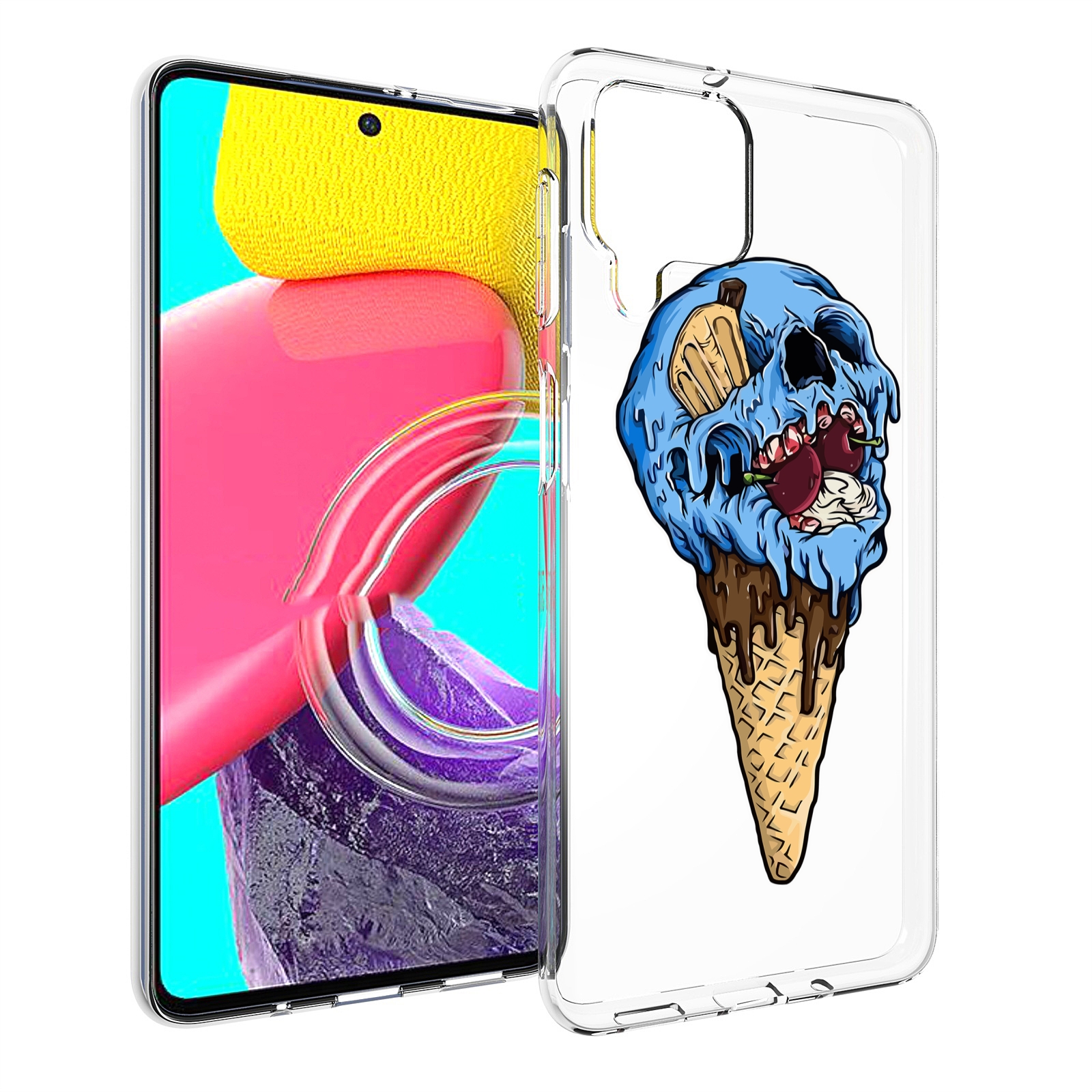 

Чехол MyPads мороженное череп для Samsung Galaxy M53 (SM-M536), Прозрачный, Tocco