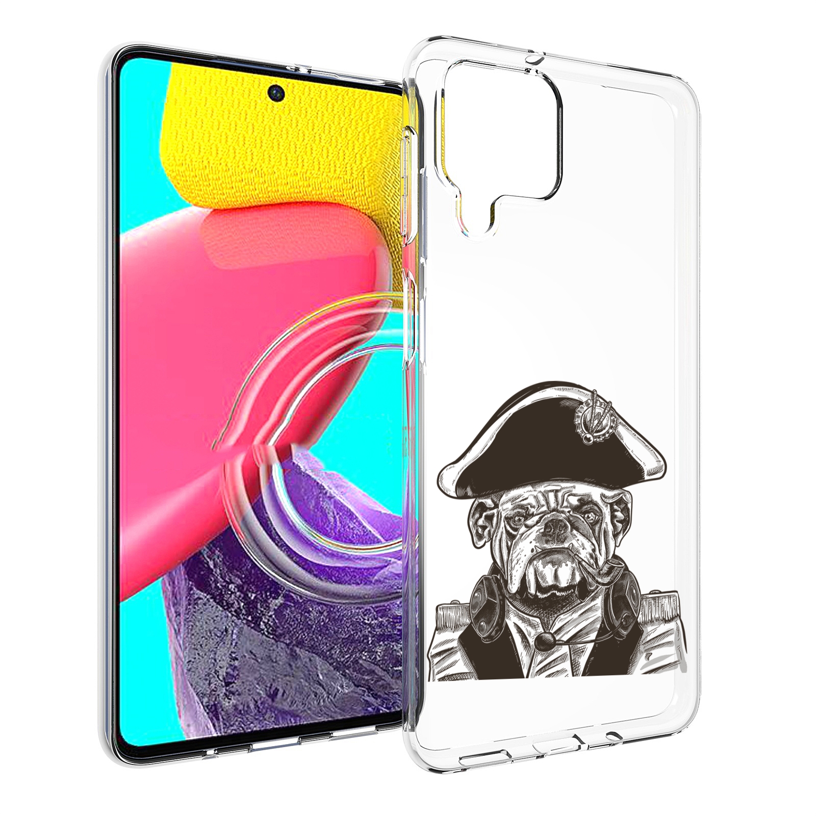 

Чехол MyPads мопс генерал для Samsung Galaxy M53 (SM-M536), Прозрачный, Tocco