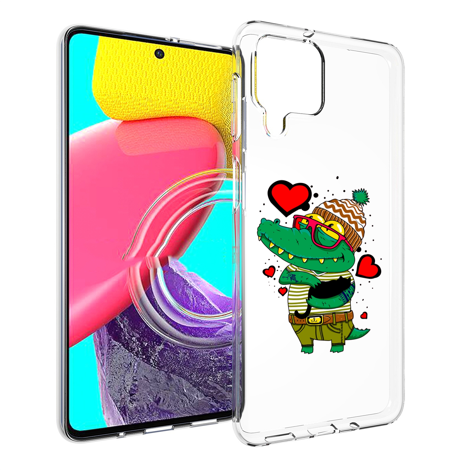 

Чехол MyPads Влюбленный крокодил для Samsung Galaxy M53 (SM-M536), Прозрачный, Tocco