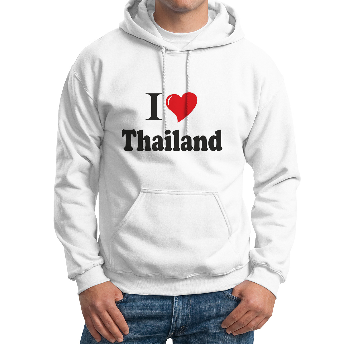 фото Худи унисекс coolpodarok путешествия i love thailand белое 52 ru