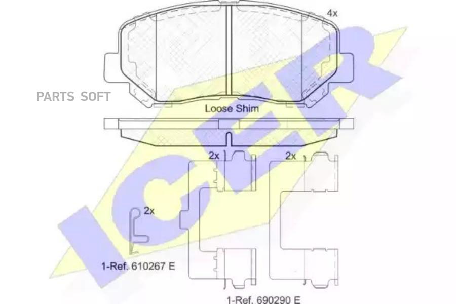 

Колодки Передние Mazda Cx-5 Icer 182055 Icer арт. 182055