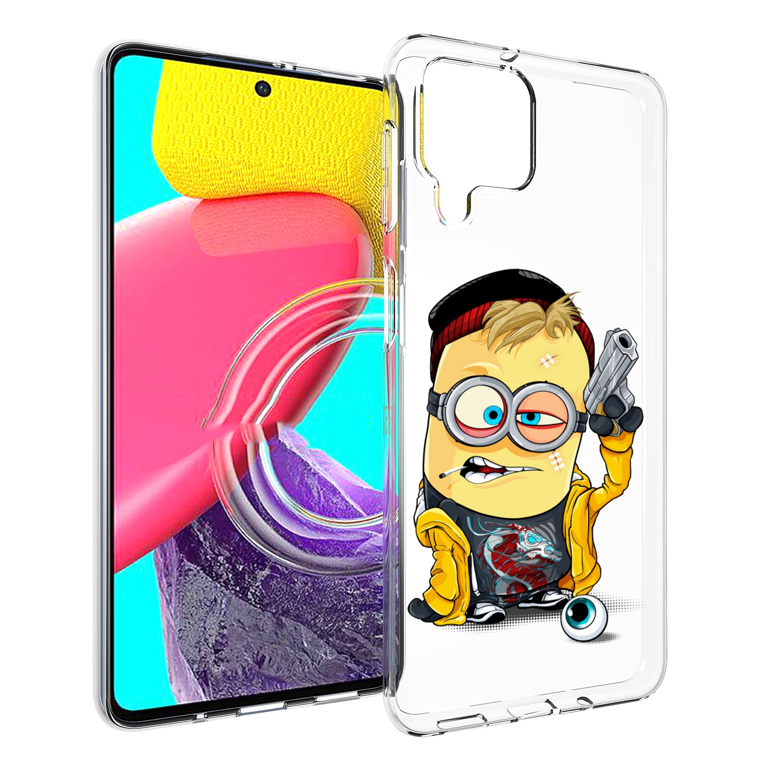

Чехол MyPads миньон бандит для Samsung Galaxy M53 (SM-M536), Прозрачный, Tocco