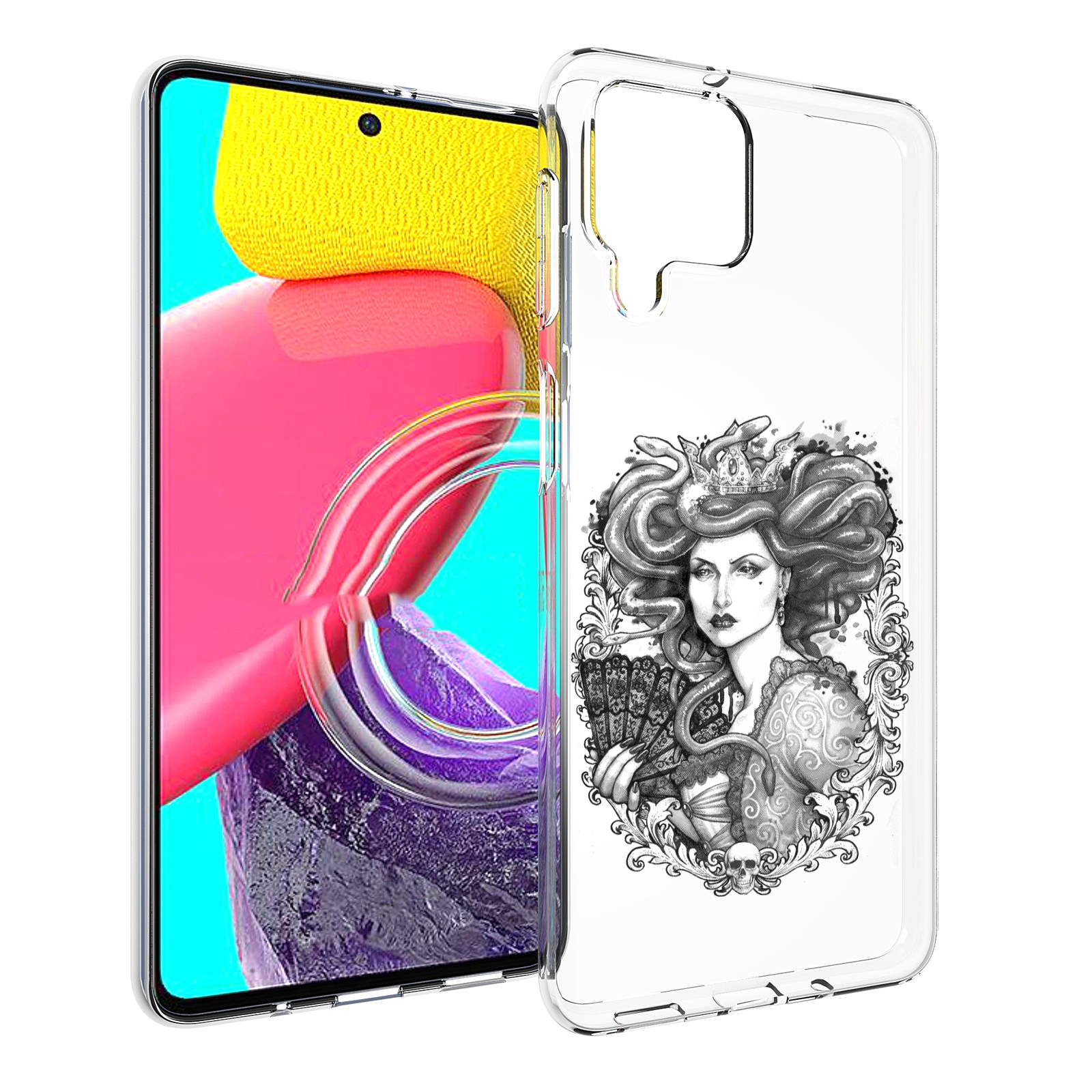 

Чехол MyPads медуза черно белый для Samsung Galaxy M53 (SM-M536), Прозрачный, Tocco