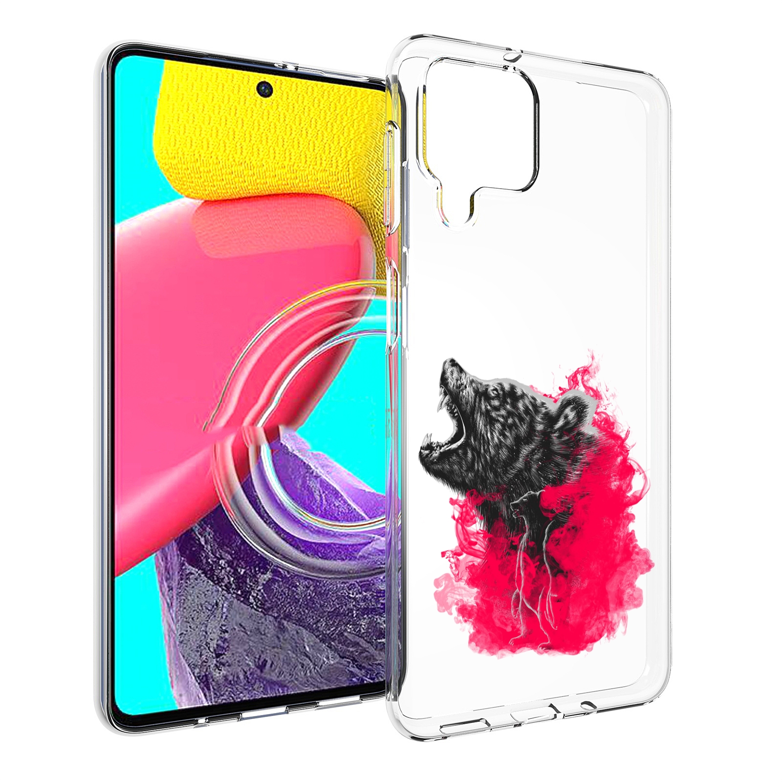 

Чехол MyPads медведь в дымке для Samsung Galaxy M53 (SM-M536), Прозрачный, Tocco