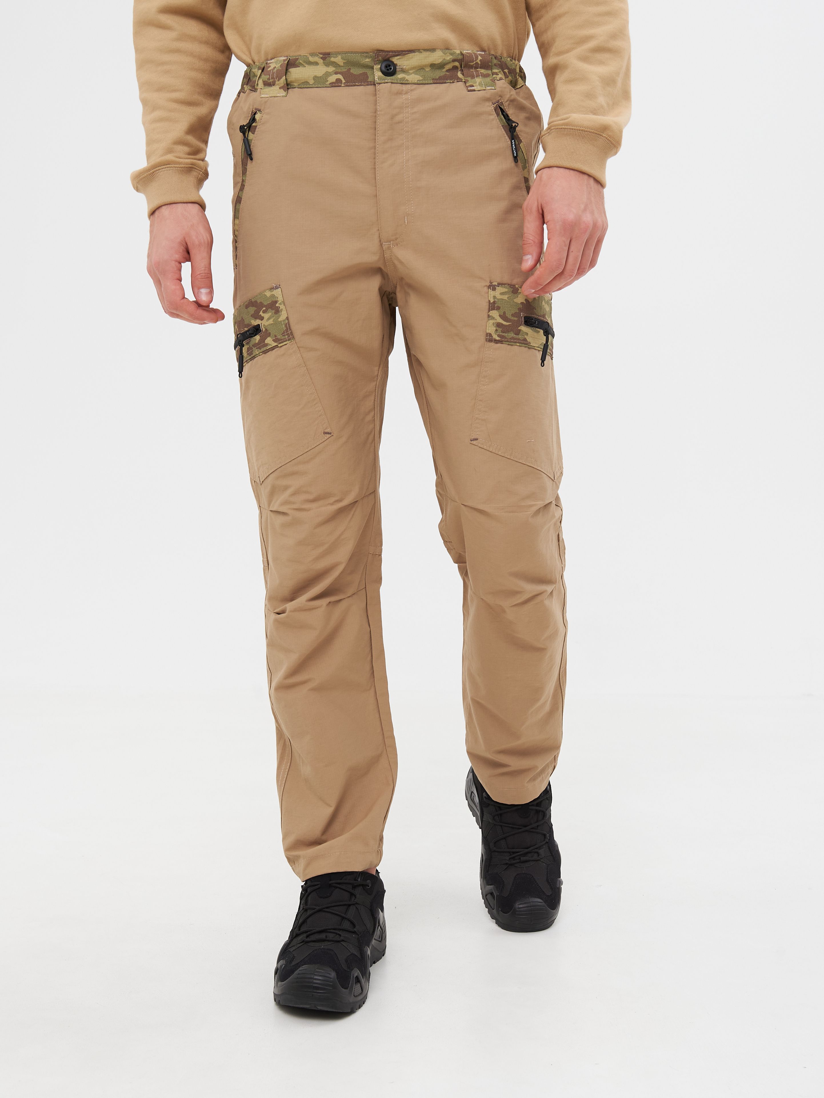 

Брюки летние Huntsman Матрица ткань Nylon Cotton Рип-Стоп цвет Песок 44-46 170, Коричневый, Матрица