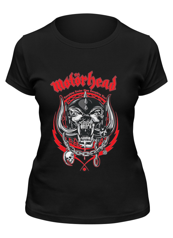

Футболка женская Printio Motorhead черная L, Черный, Motorhead