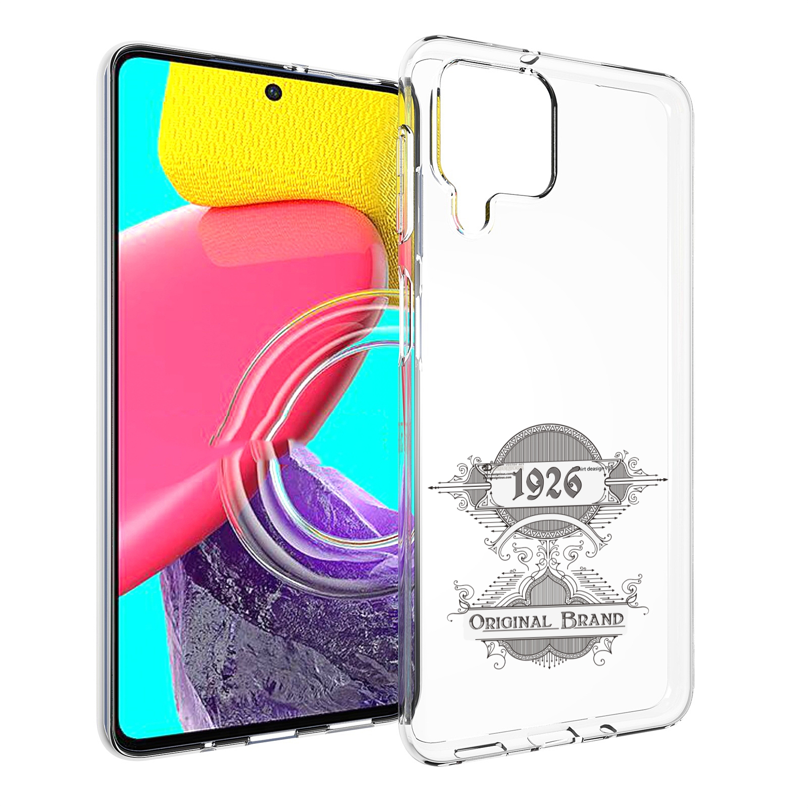 

Чехол MyPads логотип черно белый для Samsung Galaxy M53 (SM-M536), Прозрачный, Tocco