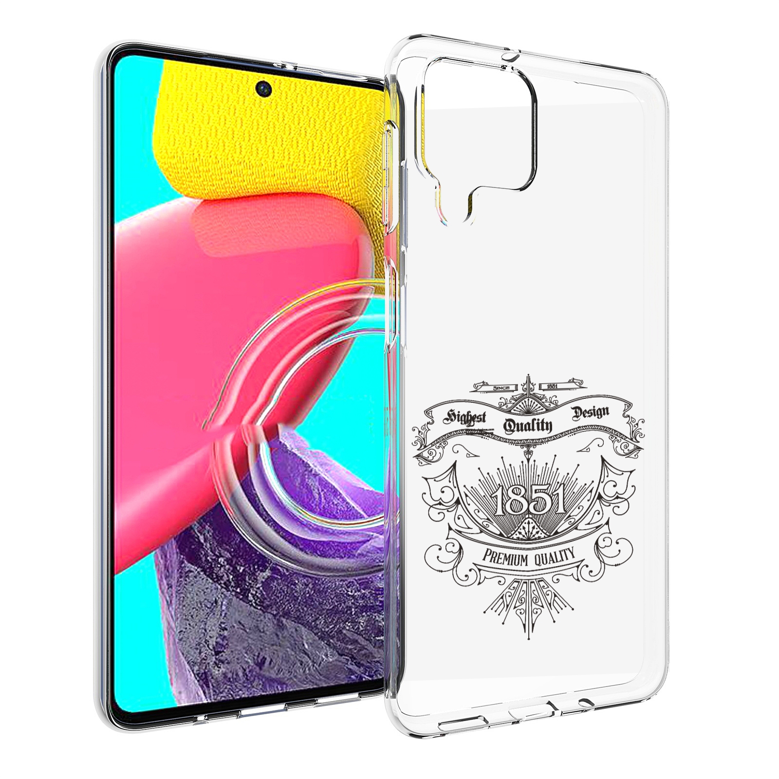 

Чехол MyPads логотип 1851 год для Samsung Galaxy M53 (SM-M536), Прозрачный, Tocco