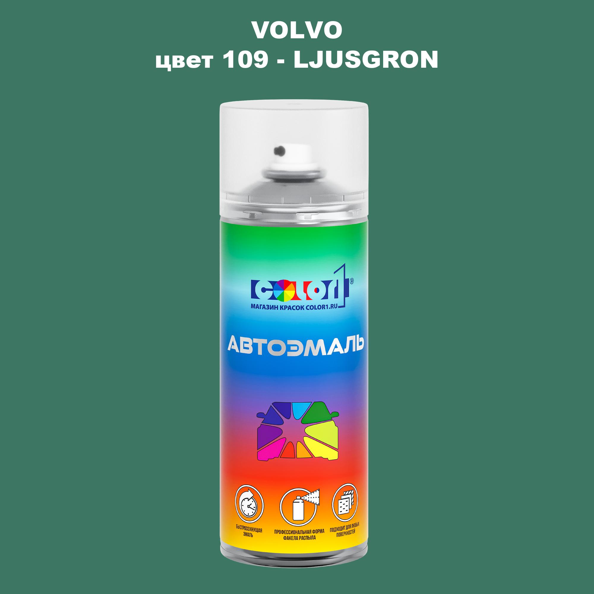 

Аэрозольная краска COLOR1 для VOLVO, цвет 109 - LJUSGRON, Прозрачный