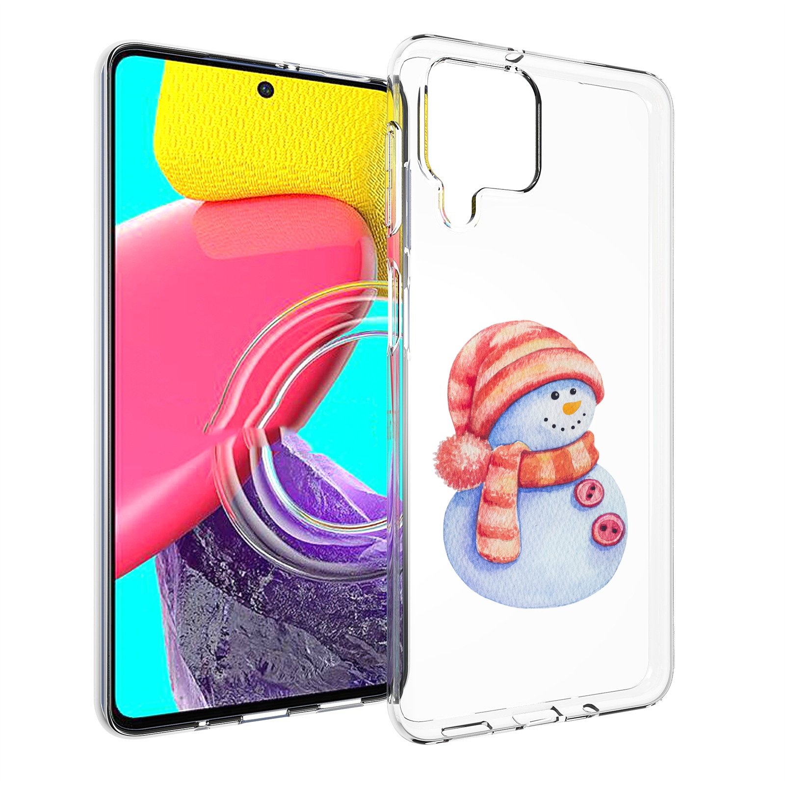 Чехол MyPads Веселый снеговик для Samsung Galaxy M53 (SM-M536)