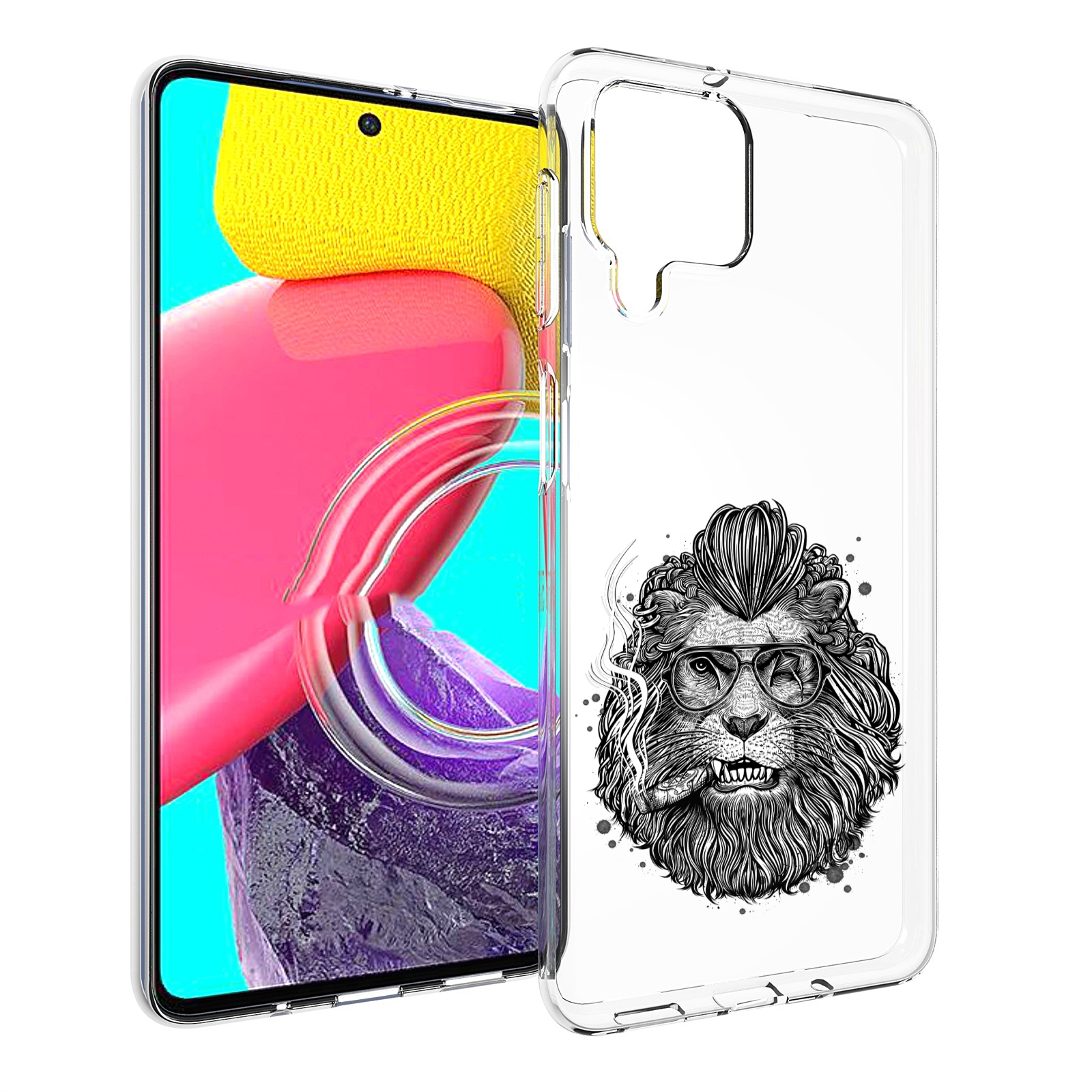 

Чехол MyPads курящий лев для Samsung Galaxy M53 (SM-M536), Прозрачный, Tocco