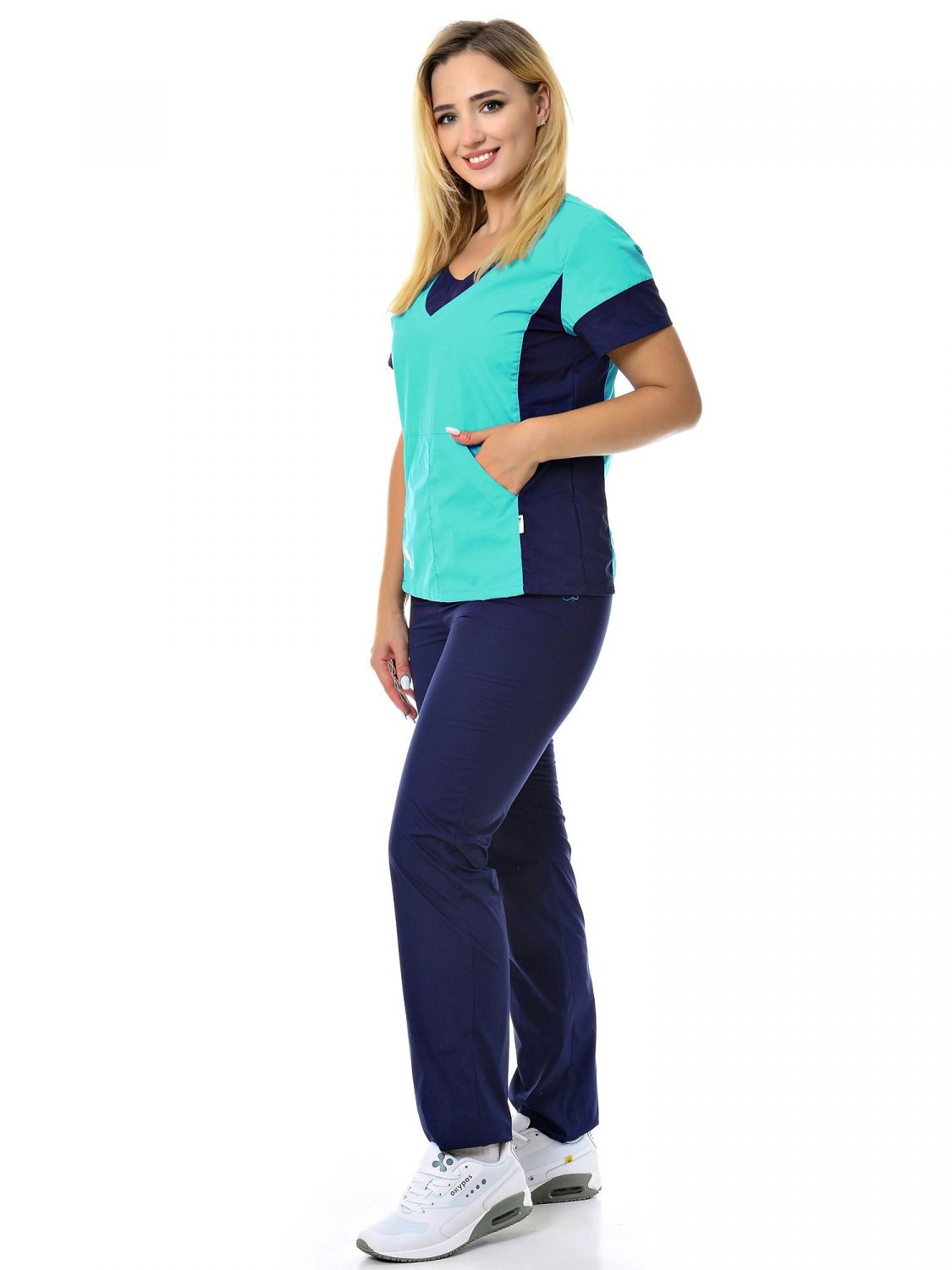 фото Костюм медицинский женский medicalwear киса  124 зелёный 44 ru