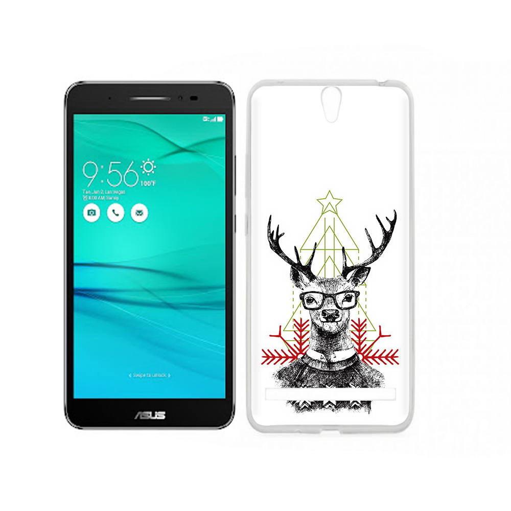 

Чехол MyPads Tocco для Asus ZenFone Go (ZB690KG) умный олень, Прозрачный, Tocco