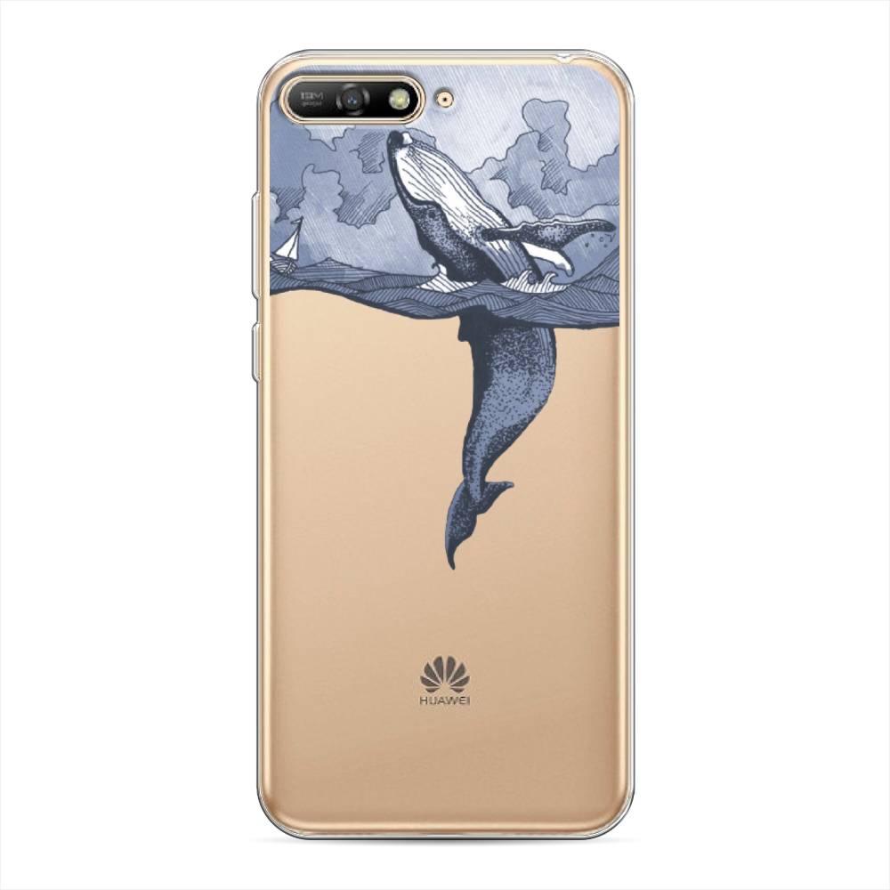

Чехол Awog на Huawei Y6 2018 "Два измерения", Голубой;черный;прозрачный, 67850-7