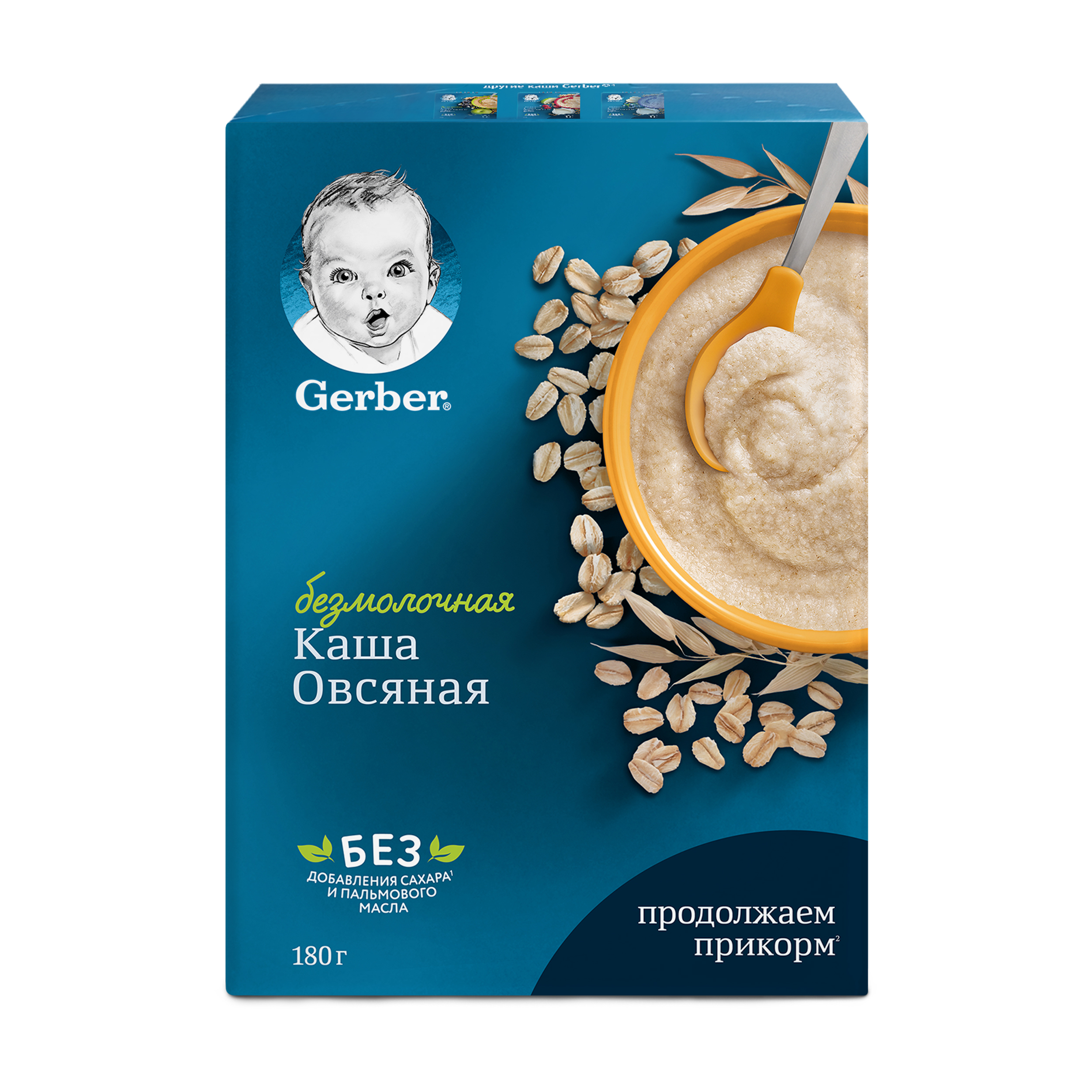 Каша безмолочная Gerber Овсяная, первый прикорм, с 5 мес, 180 г