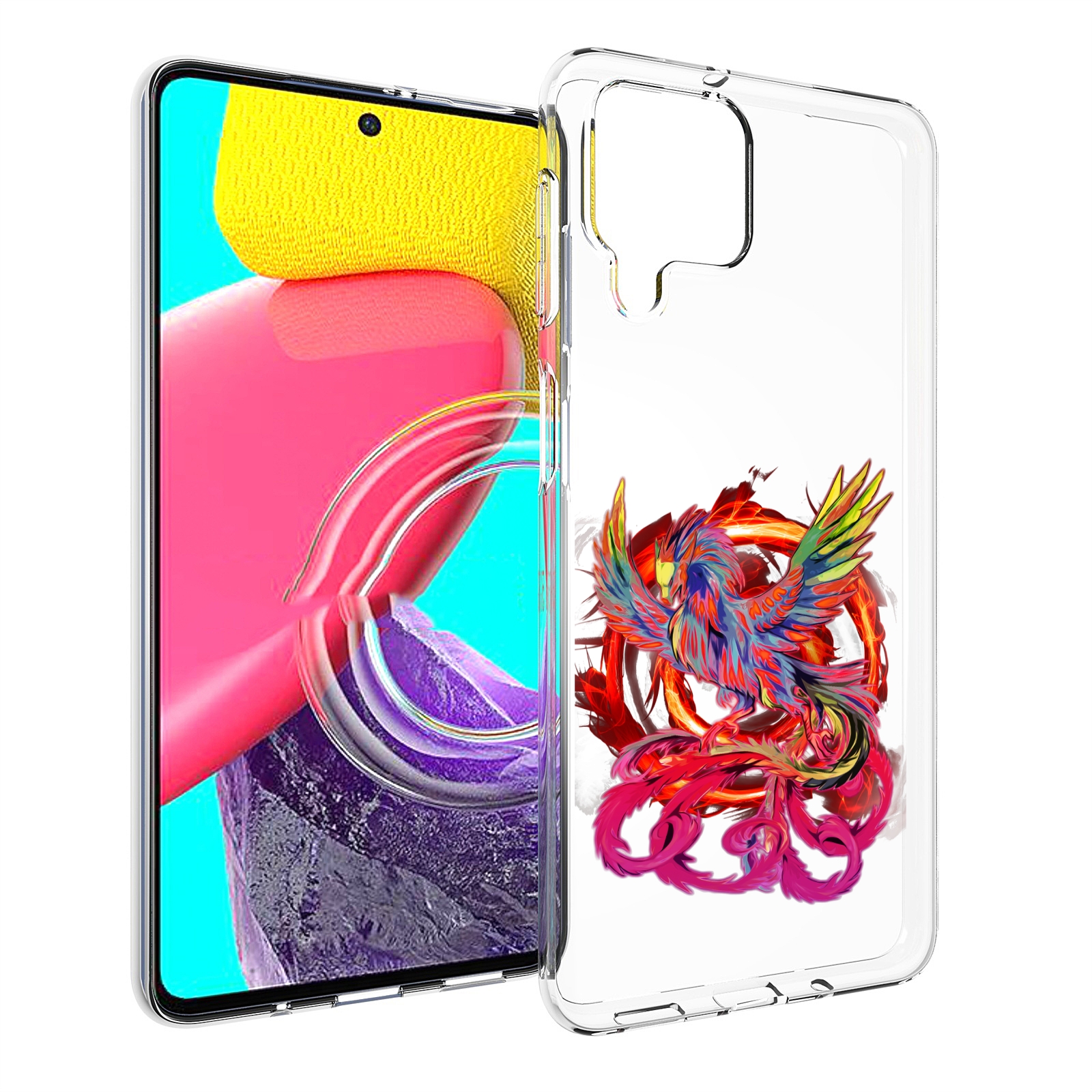 

Чехол MyPads красочный феникс для Samsung Galaxy M53 (SM-M536), Прозрачный, Tocco