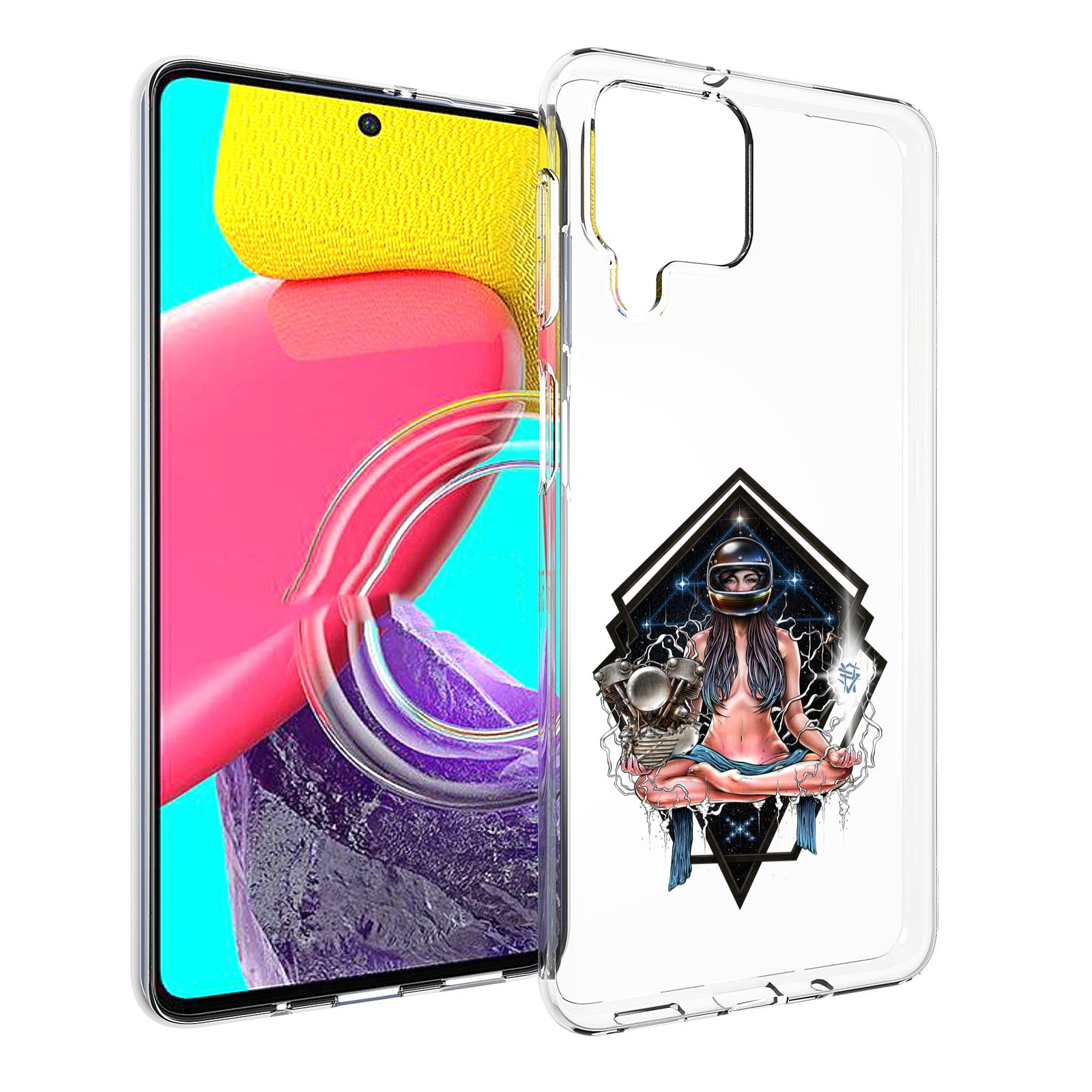 

Чехол MyPads красивая девушка в шлеме для Samsung Galaxy M53 (SM-M536), Прозрачный, Tocco