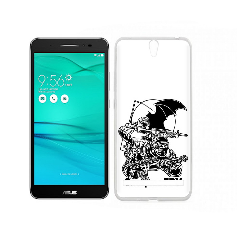 

Чехол MyPads Tocco для Asus ZenFone Go (ZB690KG) спецназ гру, Прозрачный, Tocco
