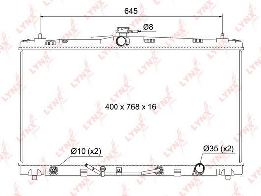 

Радиатор LYNXauto RB1126