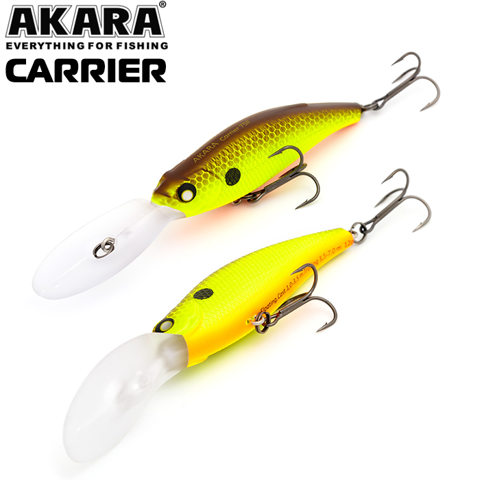 

Воблер Akara Carrier 75F 12 гр 3/7 oz 2,9 in A98, Разноцветный, Carrier