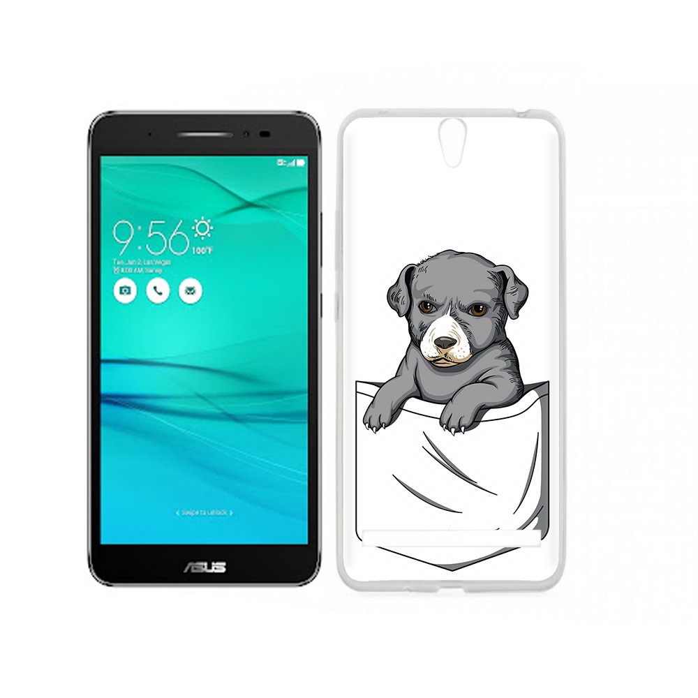 Чехол MyPads Tocco для Asus ZenFone Go (ZB690KG) собачка в кармане