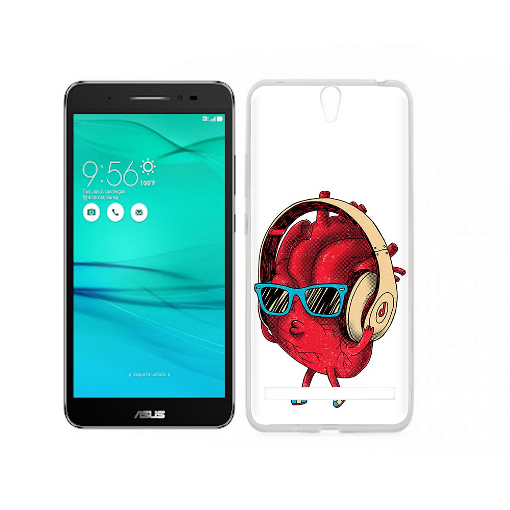 Чехол MyPads Tocco для Asus ZenFone Go (ZB690KG) слушай сердце