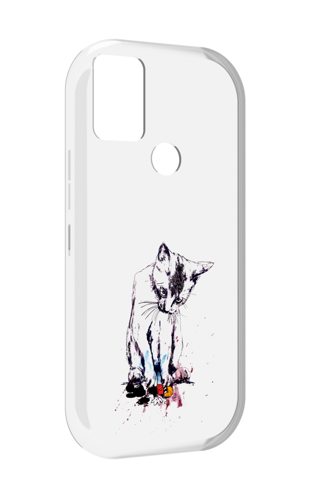 

Чехол MyPads кот и микки для UMIDIGI A9, Прозрачный, Tocco