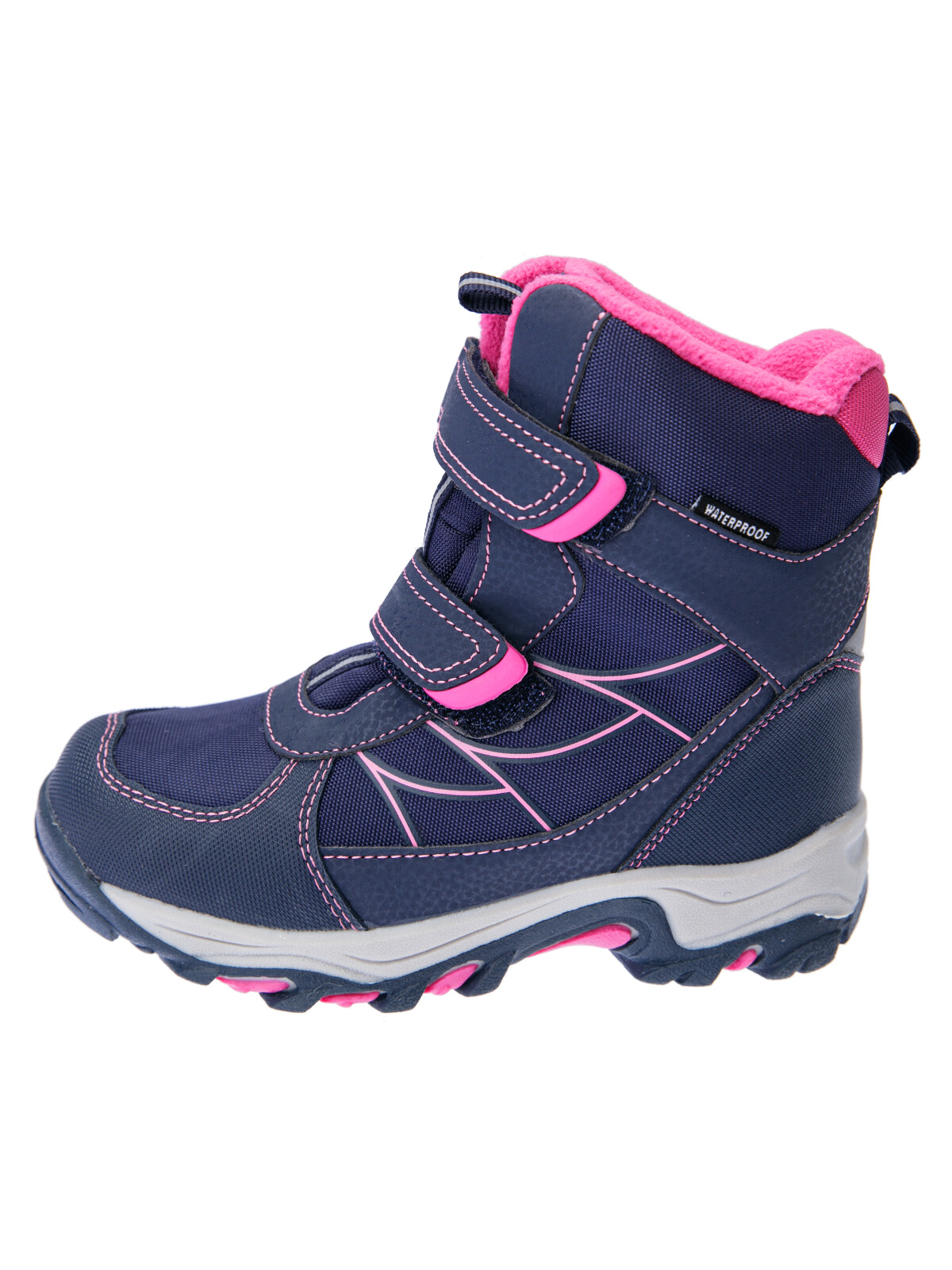 Зимние мембранные ботинки для девочки PlayToday, тёмно-синий,фуксия, 30