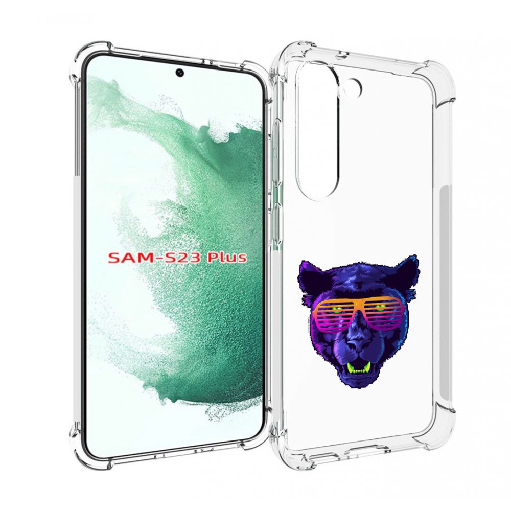 

Чехол MyPads фиолетовая пума в очках для Samsung Galaxy S23 Plus +, Прозрачный, Tocco