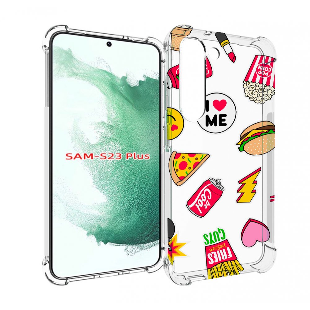 

Чехол MyPads фаст-фуд для Samsung Galaxy S23 Plus +, Прозрачный, Tocco