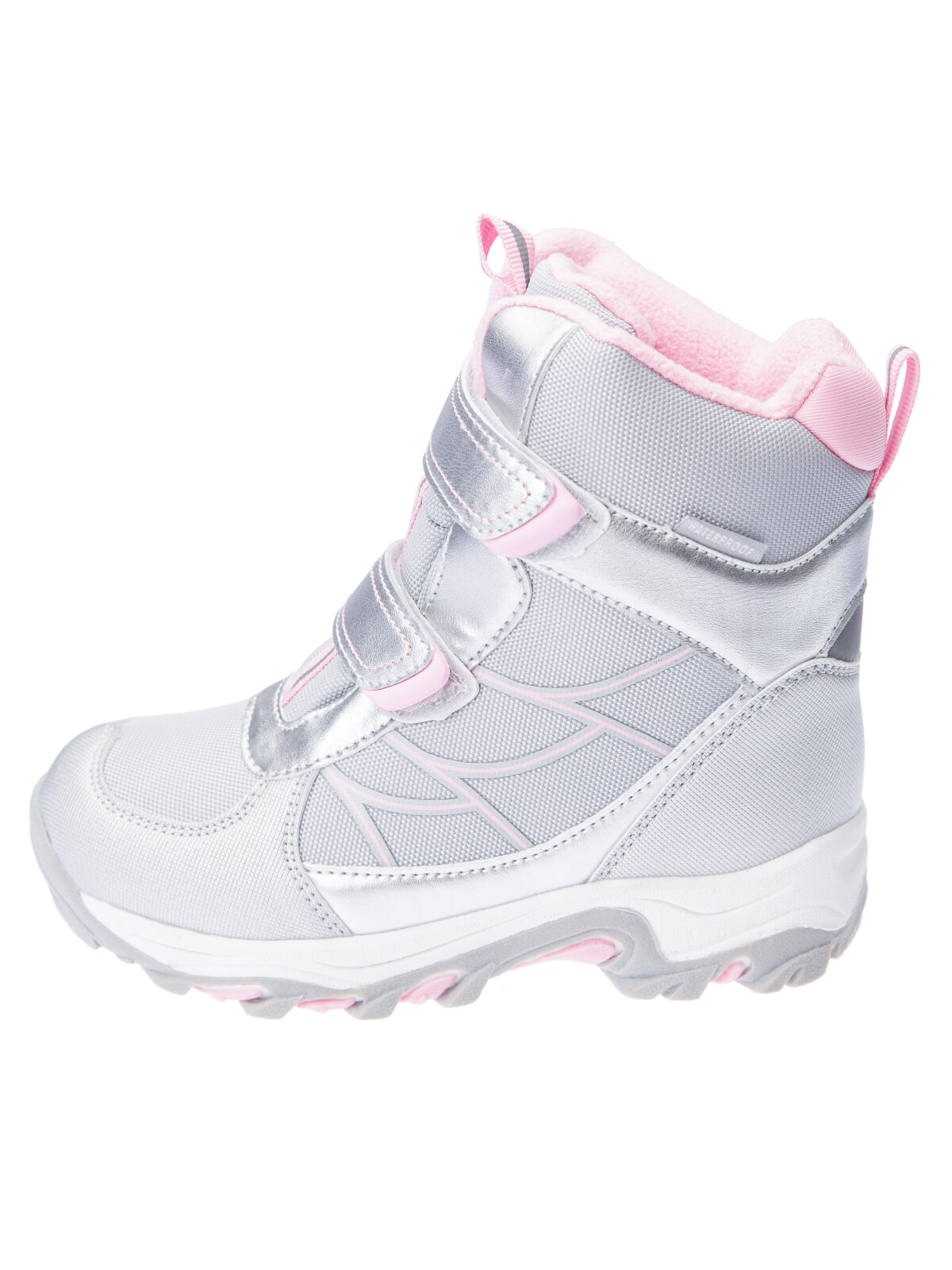 Зимние мембранные ботинки для девочки PlayToday, серебро,светло-розовый, 26