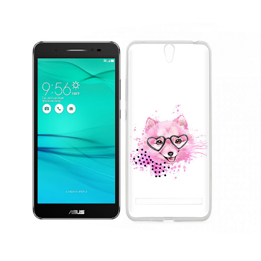 Чехол MyPads Tocco для Asus ZenFone Go (ZB690KG) розовый волченок