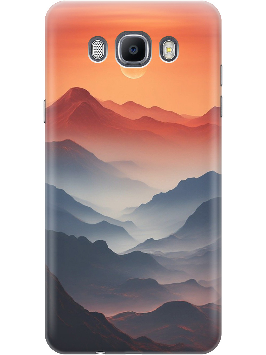 

Силиконовый чехол на Samsung Galaxy J7 (2016) с принтом "Луна над горами", Прозрачный;оранжевый;черный, 76988410