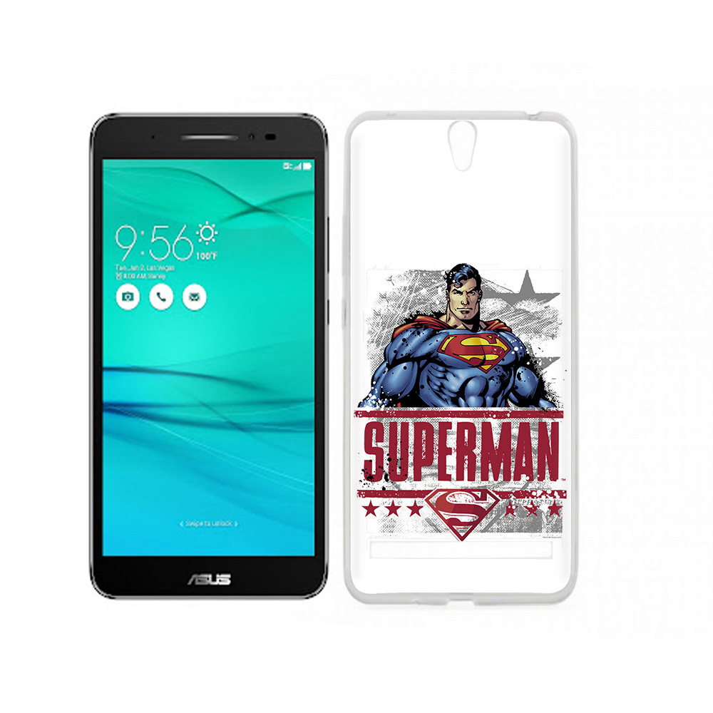 

Чехол MyPads Tocco для Asus ZenFone Go (ZB690KG) рисунок супермен, Прозрачный, Tocco