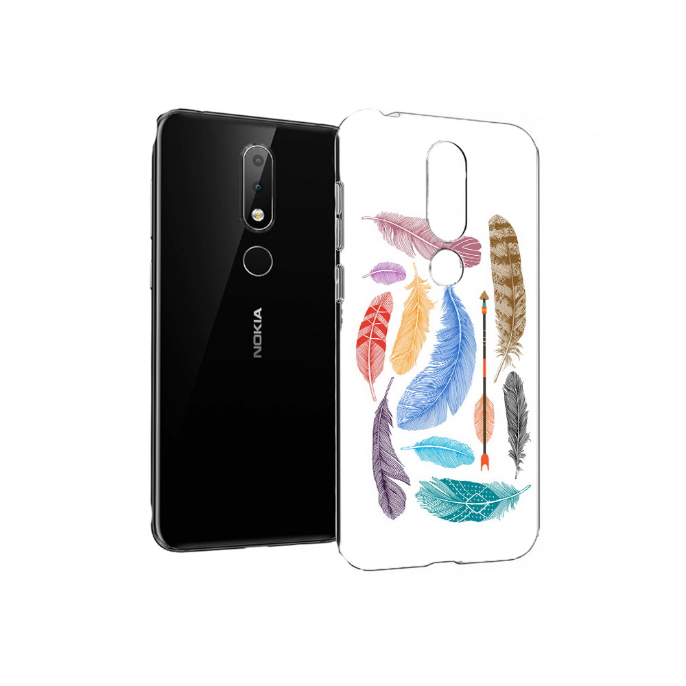 

Чехол MyPads Tocco для Nokia X6 разноцветные перья (PT115295.99.572), Прозрачный, Tocco