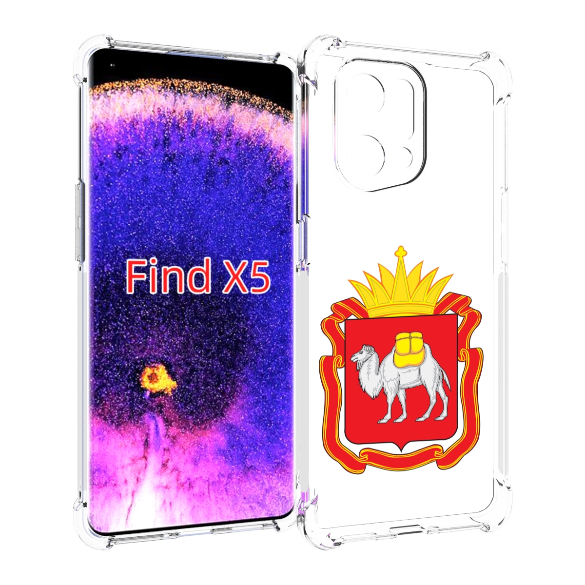 

Чехол MyPads герб-челябинская-область для Oppo Find X5, Прозрачный, Tocco