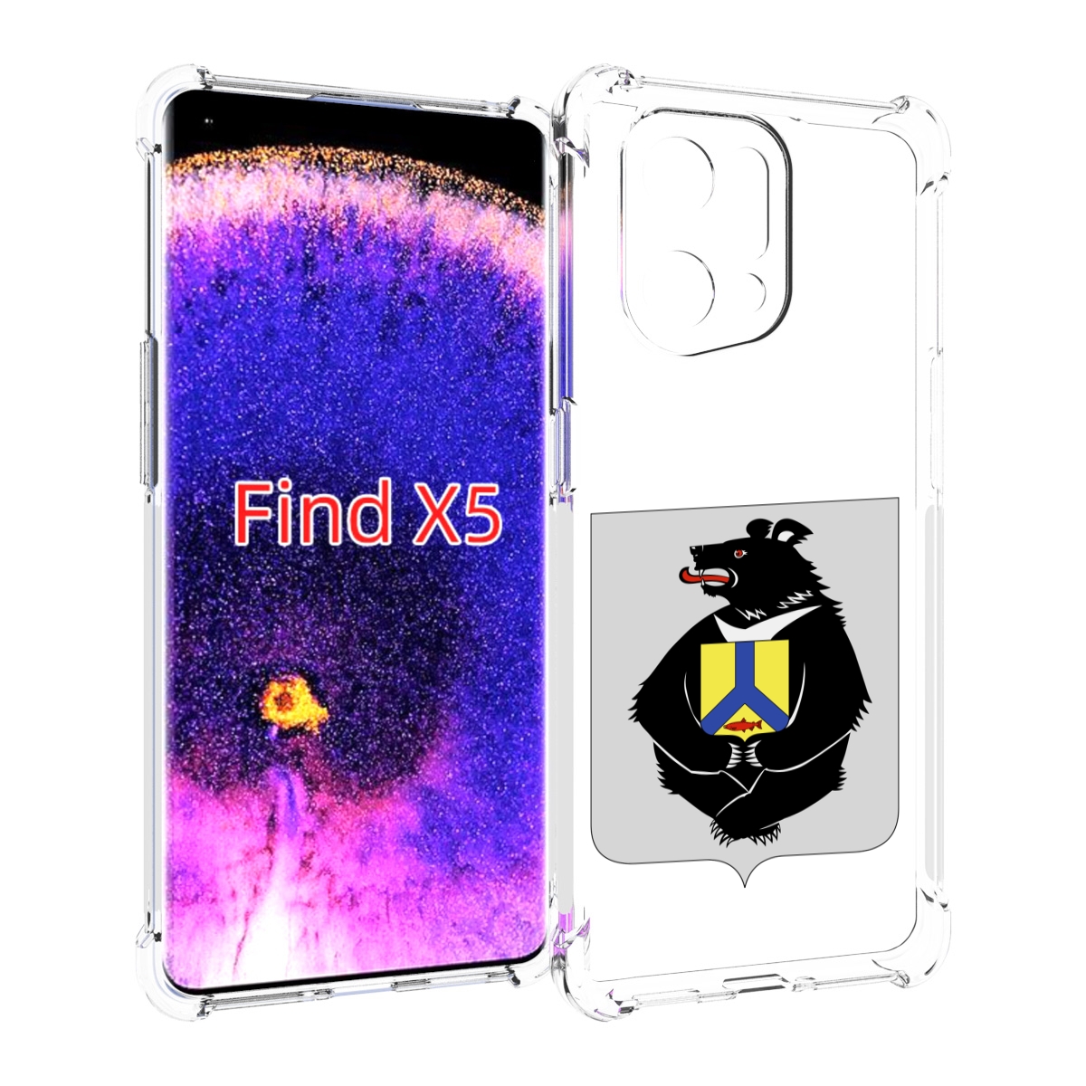 

Чехол MyPads герб-хабаровскии-краи для Oppo Find X5, Прозрачный, Tocco